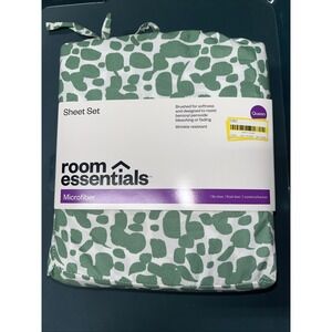 Queen Printed Microfiber Sheet Set Green Dot -‎ Room Essentials:
